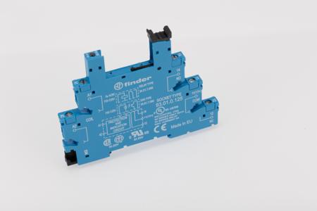 93-01-0-125 93 Relay Socket for use with 34.51, 34.81 5 Pin, DIN Rail, 250V ac
