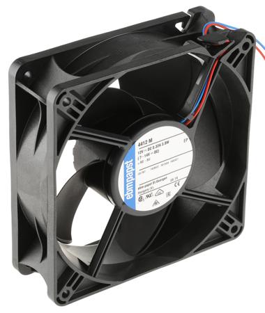4412M ebm-papst 4400 Series Axial Fan, 12 V dc, DC Operation, 184m³/h, 3.8W, 119 x 119 x 38mm