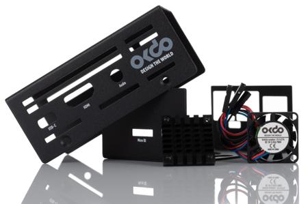 OKdo Rock 4 SE Case Okdo Metal ROCK SBC Case for use with ROCK 4 Model SE Single Board Computer, Black