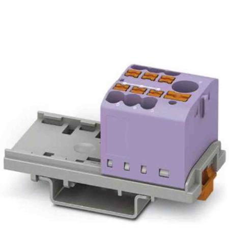 3273082 Phoenix Contact Distribution Block, 7 Way, 4mm², 24A, 690 V, Violet