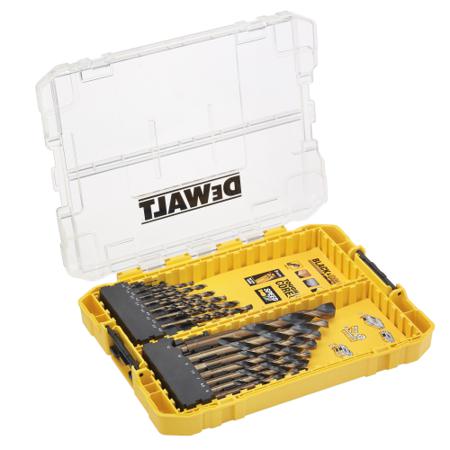 DT70755-QZ DeWALT 21-Piece Twist Drill Bit Set for Multi-Material, 12mm Max, 1mm Min, HSS-G Bits