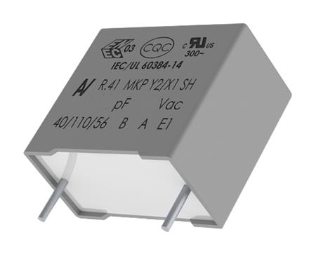 R413R34705000M KEMET R41 Metallised Polypropylene Film Capacitor, 1 kV dc, 300 V ac, ±20%, 470nF, Through Hole