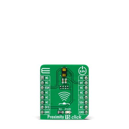 MIKROE-4822 MikroElektronika Proximity 15 Click ToF Sensor Add On Board for VL53L1 mikroBUS Socket