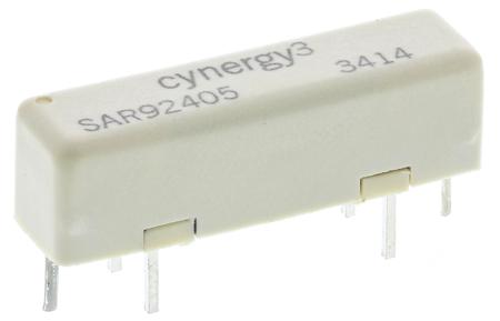 SAR92405 Sensata Cynergy3 PCB Mount Reed Relay, 24V dc Coil, SPST, 20V dc Max, 0.5 A Max, 1000Ω