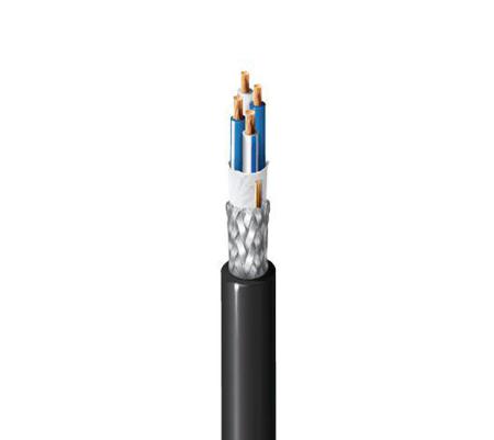 1804A J5C500 Belden1804A Series 4 Core Microphone Cable, 0.08 mm² CSA Screened, 2.92mm od, 152m, Black