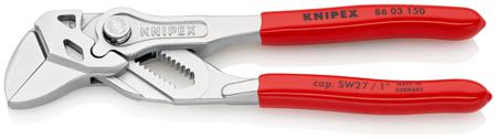 86 03 150 Knipex 86 03 Plier Wrench, 150 mm Overall, Flat, Straight Tip, 27mm Jaw