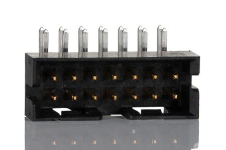 87833-1420 Molex Milli-Grid Series Right Angle Through Hole PCB Header, 14 Contact(s), 2 mm Pitch, 2 Row, Shrouded