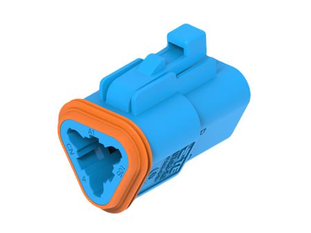 DT06-3S-TN07 TE Connectivity, DT06-3S Automotive Connector Socket Blue Cable 3 Way, Cable Termination