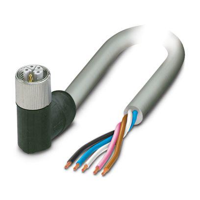 1158866 Phoenix Contact 11588, Power, 3m 5 Core, Grey Polyurethane PUR Power Cable +80°C