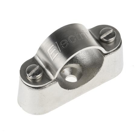 471-1316 RS Pro Cable Clip Natural Screw 316 Stainless Steel Saddle Clamp, 25mm Max. Bundle
