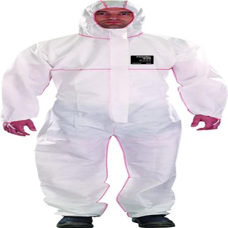 WR17S-00111-09 Ansell White/Red Coverall, EN 1073-2, EN 1149-5, EN 14126, XXXXXL