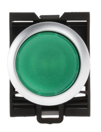 78639208-M22-DL-G-M22-A-M22-LED-G Eaton Round Illuminated Green Push Button Head - Momentary, M22 Series, 22mm Cutout, Round