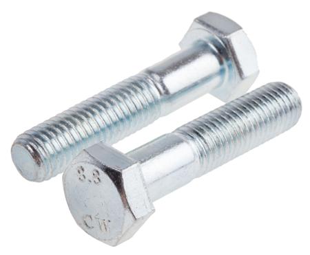 917-3160 RS PRO Bright Zinc Plated Steel, Hex Bolt, M10 x 65mm