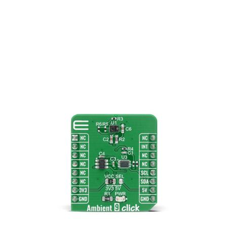 MIKROE-4197 MikroElektronika Ambient 9 Click Sensor Add-On Board for APDS-9160-003 display management, Devices needing ambient light