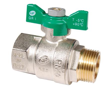 569006 Sferaco Nickel Plated Brass Ball Valve, Ball Valve, Threaded, BSP 1in, 40bar Operating Pressure