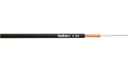 C123 Tasker 1 Core Microphone Cable, 1x0.25 mm² CSA Screened, 4.5mm od, 100m, Black