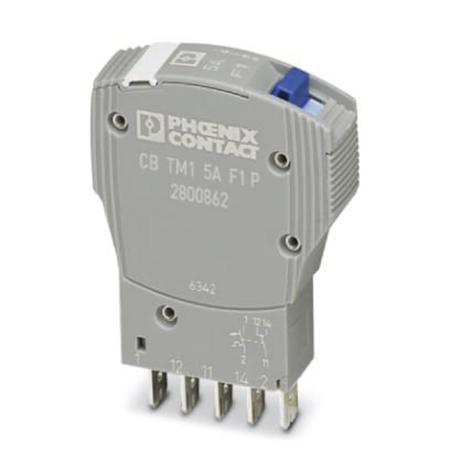 2800862 Phoenix Contact TRABTECH Thermal Circuit Breaker - CB TM1 5A F1 P  Single Pole, 5A Current Rating