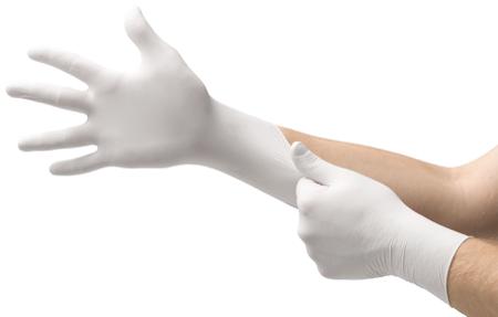92205090 Ansell VersaTouch 92-205 White Nitrile Food Industry Work Gloves, Size 8.5-9 L