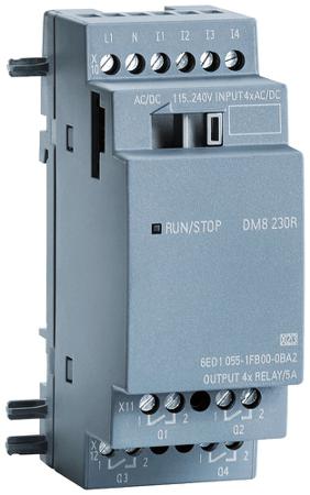 6AG10551FB007BA2 Siemens SIPLUS LOGO Series Logic Module for Use with SIPLUS LOGO, Relay Output, 4-Input, AC/DC Input