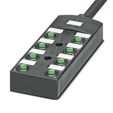 1517071 Phoenix Contact SACB Series Distribution Unit, M12, 10m cable, 5 way, 8 port