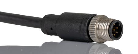250-0662 RS PRO Straight Male M12 to Unterminated Cable Assembly, 10m