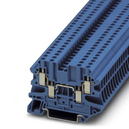 3044555 Phoenix Contact  UT 2.5-QUATTRO BU Series Blue, 2.5mm², Single-Level, Screw Termination