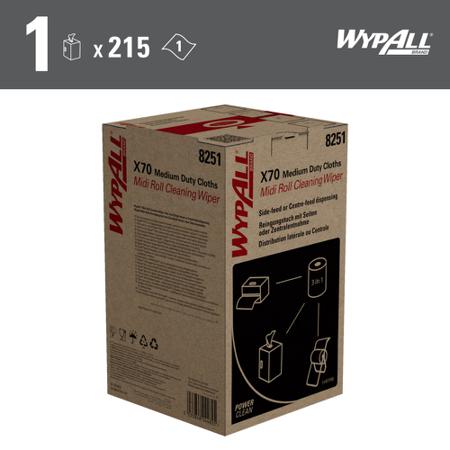 8251 WYPALL Wypall Cloths, Carton of 215, 31cm