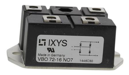 VBO72-16NO7 IXYS Bridge Rectifier Module, 72A, 1600V, 4-Pin