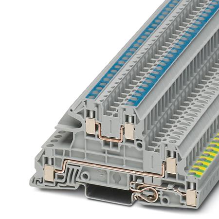 3076030 Phoenix Contact  UTI 2.5-PE/L/N Series Grey, 0.2 → 4mm², Triple-Level, Screw Termination