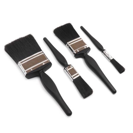 200-9214 Cottam 0.5", 1", 2", 3" Synthetic Paint Brush Set with Flat Bristles
