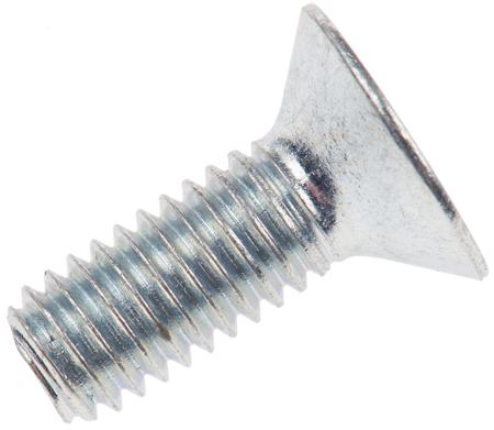 483-9874 RS PRO Bright Zinc Plated Steel Hex Socket Countersunk Screw, DIN 7991, M6 x 16mm