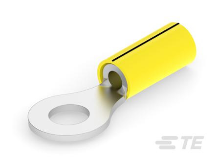 2-34806-3 TE Connectivity, PIDG Insulated Ring Terminal, M6 (1/4) Stud Size, Black