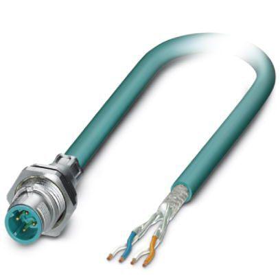 1551574 Phoenix Contact Straight Male M12 to Ethernet Cable, 1m