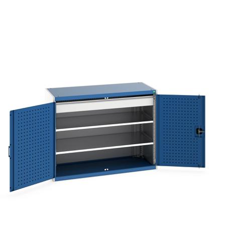 40022083-11V Bott 2 Door, 1 Drawer Sheet Steel Floor Standing Cupboard, 1300 X 650 X 1000mm