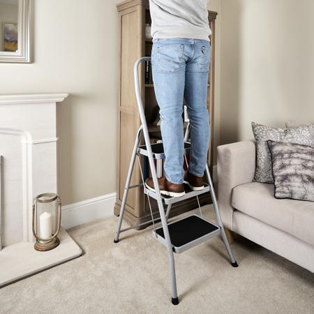 217-802 RS PRO 2 Tread Aluminium Steps 0.47m Platform Height, Aluminium