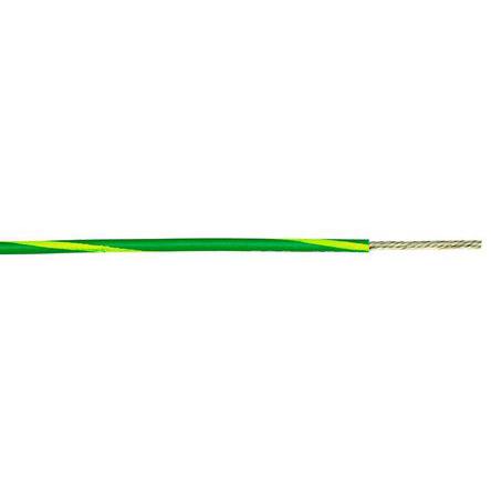 3079 GY001 Alpha Wire Hook-up Wire PVC Series Green/Yellow 2.1 mm² Hook Up Wire, 14 AWG, 41/0.25 mm, 305m, PVC Insulation, 3079