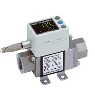 PF3W720-F04-FTN-M SMC PF3W720 Series Digital Flow Sensor Flow Sensor for Water and Ethylene Glycol Aqueous Solution, 2 L/min Min, 16