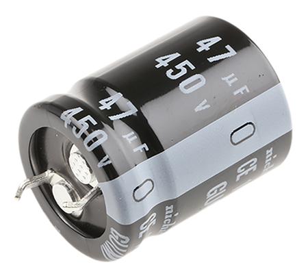 LGU2W470MELY Nichicon 47μF Aluminium Electrolytic Capacitor 450V dc, Snap-In -
