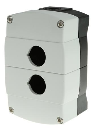 800F-2PM Allen Bradley Grey Plastic 800F Push Button Enclosure - 2 Hole 22mm Diameter