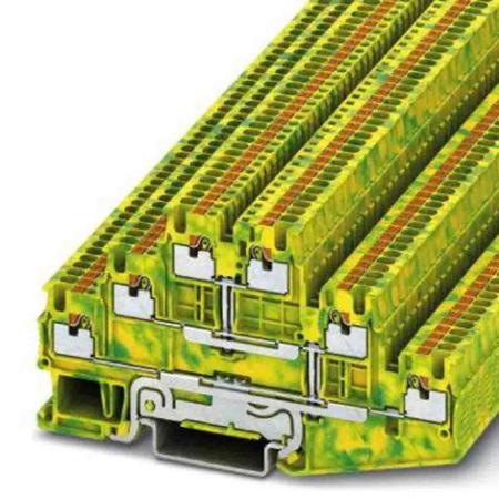 3213739 Phoenix Contact 6-Way Earth Terminal Block, 1.5mm², 26 → 14 AWG Wire, Push In