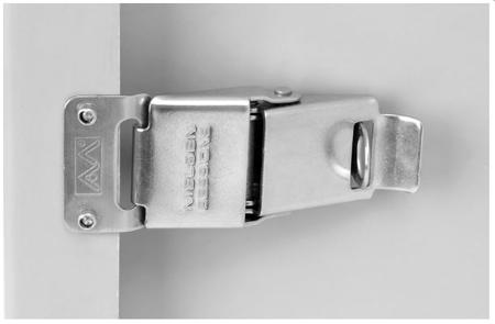 PJ1086L Enclosure, Snap Latch; Molded Fiberglass Polyester; Stainless Steel; Gray; 4X