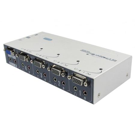 KVM-629A Rextron 4 Port Quad Monitor USB SVGA, VGA KVM Switch, 1920 x 1440 Maximum Resolution