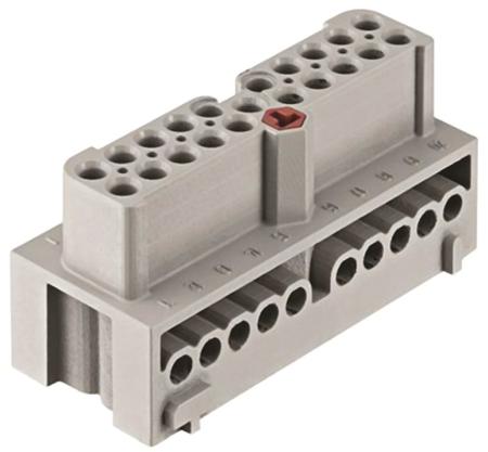 19410202701 HARTING Heavy Duty Power Connector Insert, 16A, Female, Han-Eco Series, 20 Contacts