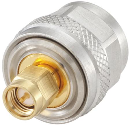 32S153-S00L5 Rosenberger Straight 50Ω RF Adapter SMA Plug to N Plug 12GHz
