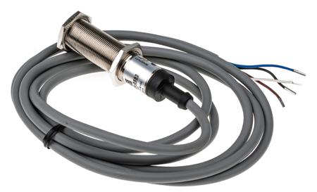 184-5593 RS PRO Capacitive Threaded Barrel Proximity Sensor, M18, 5 mm Detection, NPN NO+NC, 10 → 30 V dc