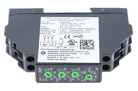 MG21DH GIC Voltage Monitoring Relay, 3 Phase, SPDT, 208 → 480V ac, DIN Rail
