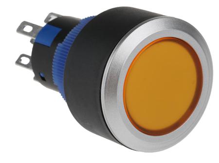 175-9049 2 Poles + Momentary + Yellow LED 220V