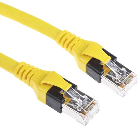 09474747121 HARTING, 10m Cat6, Yellow RJ45 to Male RJ45 Male, SF/UTP Shielded, Terminated PUR Sheath