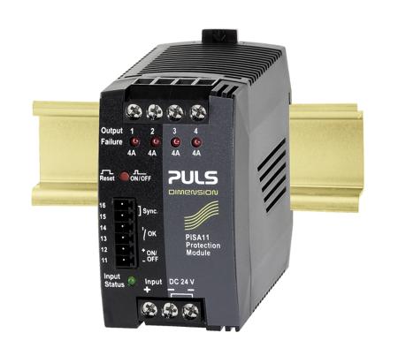 PISA11-404 PULS Electronic Circuit Breaker 16A 24V PISA11, 4 channels , Wall Mount
