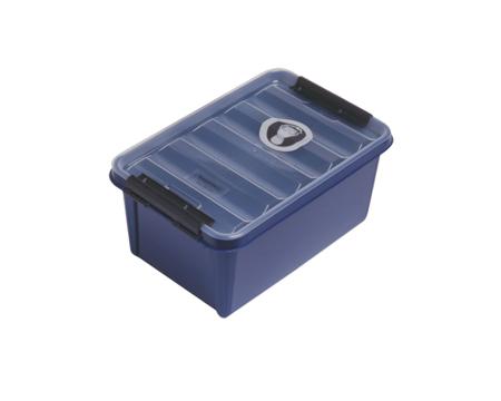 T01-1214 Sundstrom 8L Black, Blue Polypropylene Large Storage Box, 225mm x 160mm